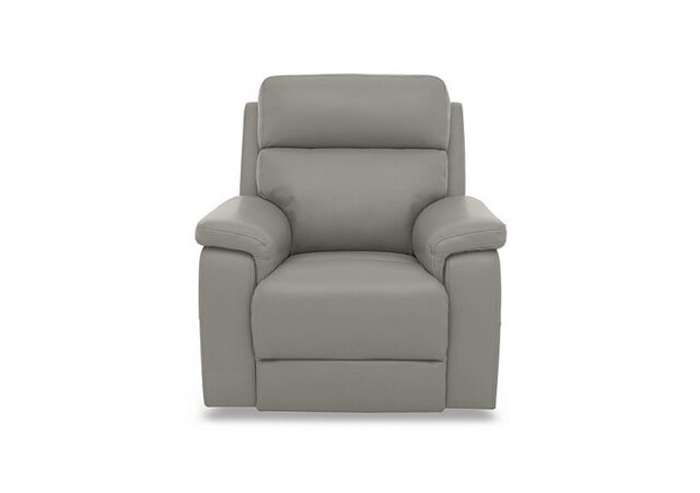 Raven Leather Power Recliner Chair - New Grey