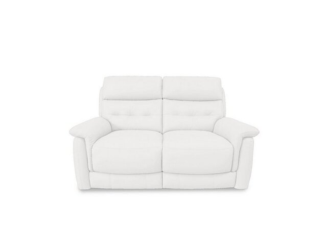 World of Leather - Springer BV Leather 2 Seater Power Recliner Sofa - BV Star White