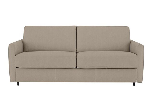 Nicoletti - Alcova 3 Seater Fabric Sofa Bed with Slim Arms - Flambe Visone