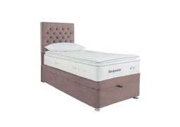 Sleepeezee - Natural Touch 3000 Pillowtop End Ottoman Divan Set - Single - Plush Light Pink