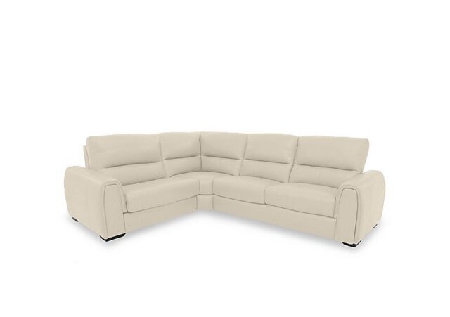 Flex Leather Small Left Hand Facing Corner Sofa Bed with Power Recliner and Storage Arms - BV Bisque - Sofas and Armchairs - In Time for Christmas
