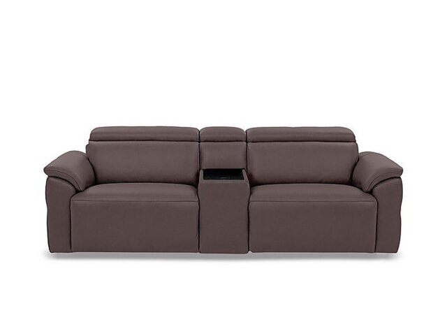 Dolomite 3 Seater Leather Power Recliner Sofa with Power Headrests and Console