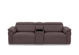Dolomite 3 Seater Leather Power Recliner Sofa with Power Headrests and Console