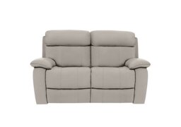 World of Leather - Moreno 2 Seater BV Leather Sofa with Power Recliner - Silver Grey