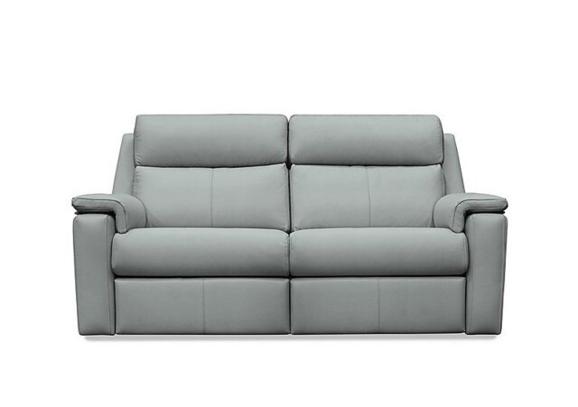 G Plan - Thornbury 3 Seater Leather Sofa with Manual Recliner - Cambridge Grey