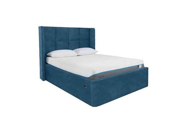 Shiva Electric Ottoman Bed Frame - Double - Ciaga Navy