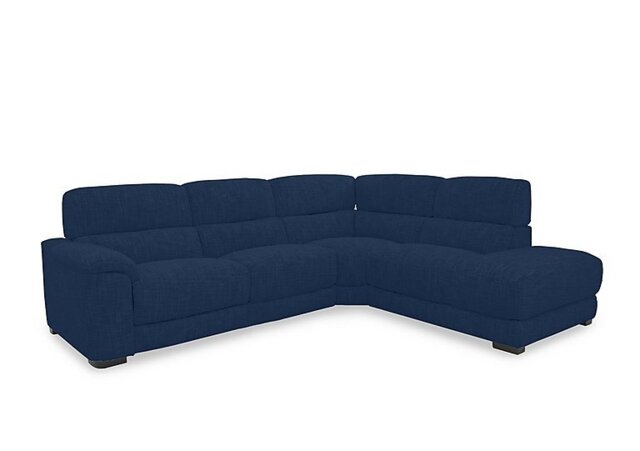 Nova Fabric Right Hand Facing Chaise End Sofa - R330 Steel Blue