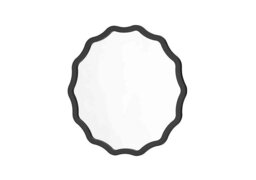 Wave Circle Mirror - Black