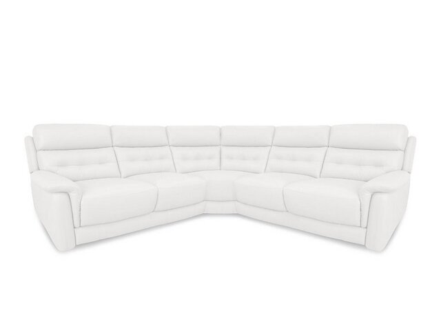 World of Leather - Springer BV Leather Large Power Recliner Corner Sofa - BV Star White