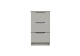 London Bedrooms - St Pancras 3 Drawer Bedside Cabinet - Light Grey