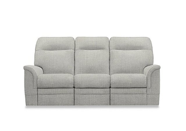 Parker Knoll - Hudson 23 Fabric 3 Seater Recliner Sofa with Headrests and Power Lumbar - Dobby Mist - Sofas and Armchairs - In Time for Christmas
