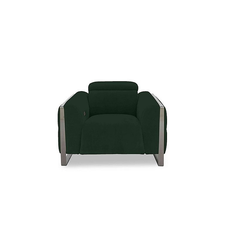 Gisella Fabric Power Recliner Chair with Power Headrest - Bottle Green