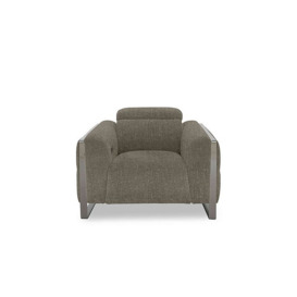 Gisella Fabric Chair with Power Recliner - Anivia Brown