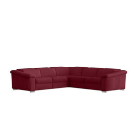 Nicoletti - Galileo Leather Large Corner Sofa - Dali Bordeaux