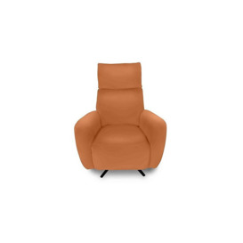 Designer Chair Collection Granada BV Leather Power Recliner Swivel Chair with Massage Feature - BV Honey Yellow