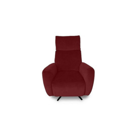 Designer Chair Collection Granada Fabric Power Recliner Swivel Chair with Massage Feature - Burgundy
