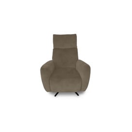 Designer Chair Collection Granada Fabric Power Recliner Swivel Chair with Massage Feature - Khaki