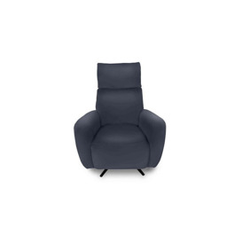 Designer Chair Collection Granada NC Leather Power Recliner Swivel Chair with Massage Feature - NC Ocean Blue