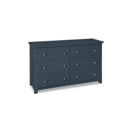 Grace 6 Drawer Wide Chest - Blue