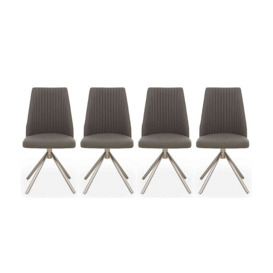 Grigio Set of 4 Swivel Dining Chairs