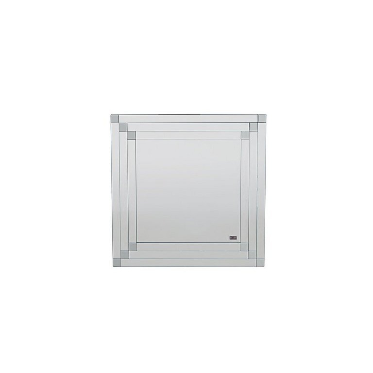 Grey Corner Detail Square Mirror