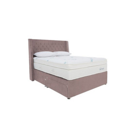 Sleepeezee - Geltouch Advanced 10000 Divan Set with Continental Drawers - King Size - Plush Light Pink