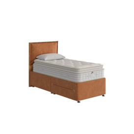 The Handmade Bed Company - Boutique 3000 Pillow Top Divan Set with 2 Drawers - Single - Rhodeo Rust