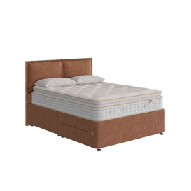 The Handmade Bed Company - Boutique 3000 Pillow Top Divan Set with 2 Drawers - Super King - Rhodeo Tan