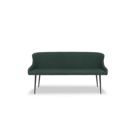 Hanoi Faux NC Leather Dining Bench - Bottle Green