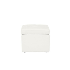 Easy Tray HW Leather Storage Footstool - Star White