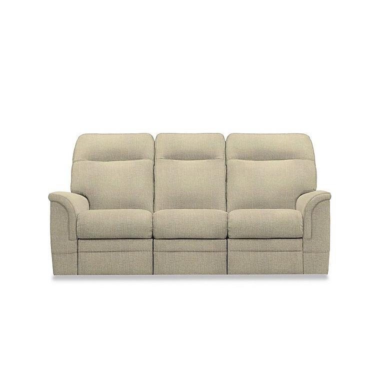 Parker Knoll - Hudson 23 Fabric 3 Seater Recliner Sofa with Headrests and Power Lumbar - Cromwell Natural