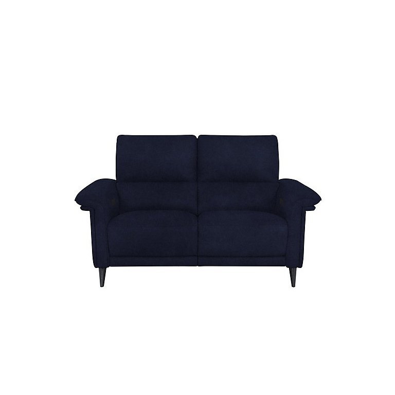Domicil - Huxley 2 Seater Fabric Power Recliner Sofa with Telescopic Headrests - Navy