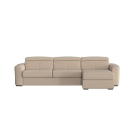 Infinity Fabric Right Hand Facing Corner Chaise Sofa Bed with Storage - Bisque