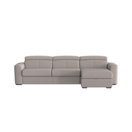 Infinity Fabric Right Hand Facing Corner Chaise Sofa Bed with Storage - Feather