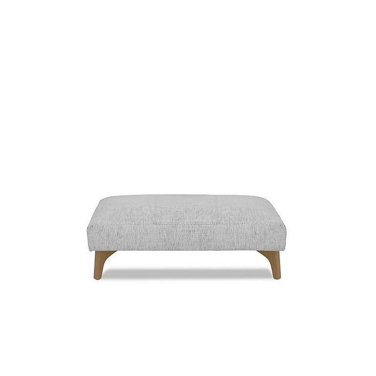 Iris Fabric Bench Stool - Elara Silver Mo Ft