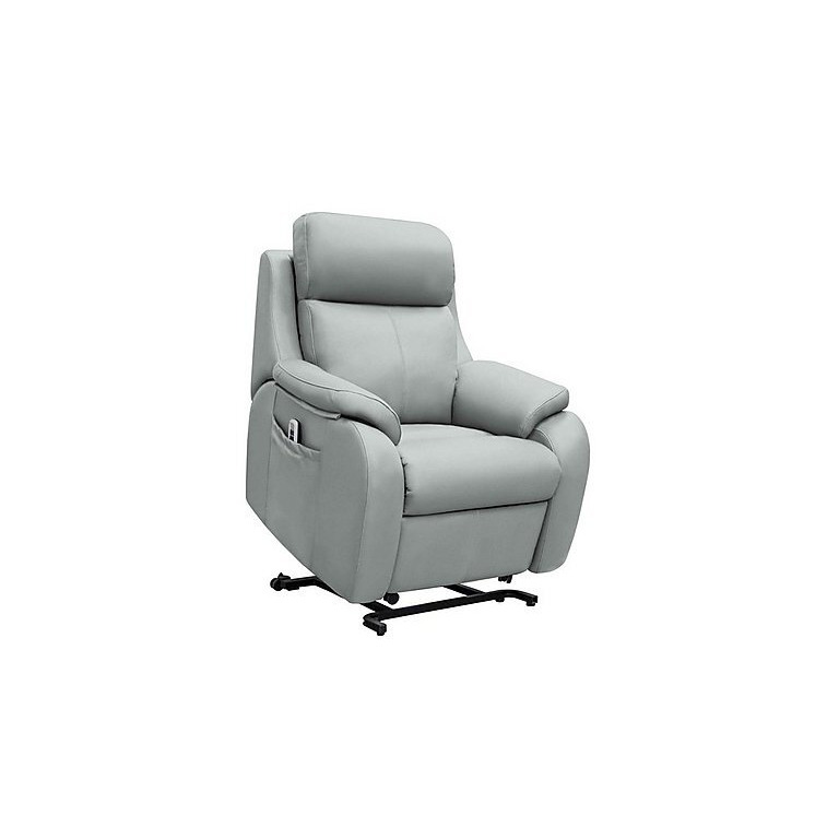 G Plan - Kingsbury Large Leather Lift and Rise Chair - Cambridge Grey