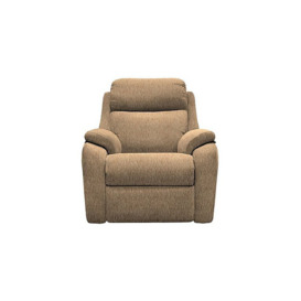 G Plan - Kingsbury Fabric Power Recliner Armchair with Power Headrests - Boucle Cocoa