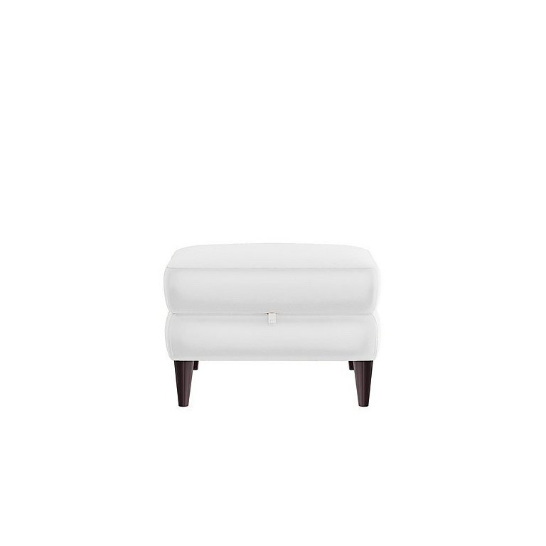 Compact Collection Klein BV Leather Storage Footstool - BV Star White