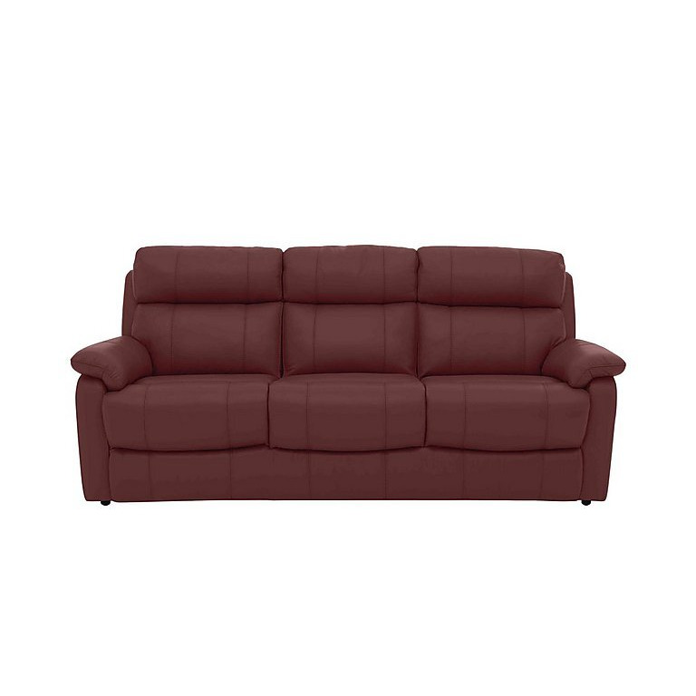 Relax Station Komodo 3 Seater NC Leather Sofa - NC Deep Red