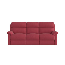 Relax Station Komodo 3 Seater Fabric Power Recliner Sofa - Red