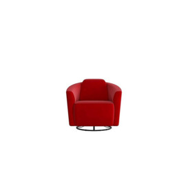 Nicoletti - Ketty Fabric Swivel Chair - Selma Rosso