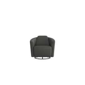 Nicoletti - Ketty Leather Swivel Chair - Botero Grigio