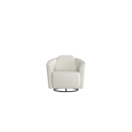 Nicoletti - Ketty Leather Swivel Chair - Dali Bianco