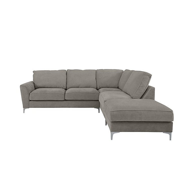 Legend Classic Back Fabric Right Hand Facing Corner Sofa - Kingston Grey