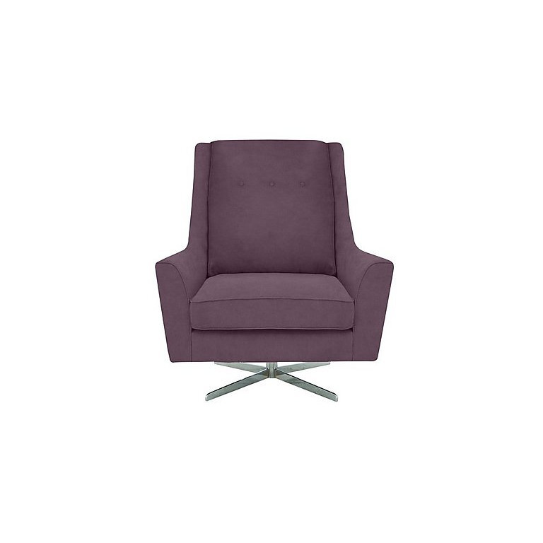 Legend Fabric Designer Swivel Chair - Cosmo Plum