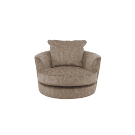 Legend Fabric Swivel Chair with Light Feet - Sublime Clay