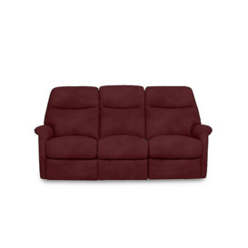 Compact Collection Lille 3 Seater Fabric Sofa - Burgundy