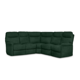 Compact Collection Lille Large Fabric Corner Sofa - Emerald Green