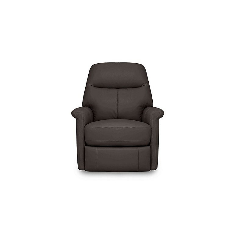 Compact Collection Lille Leather Rocker Swivel Chair with Power Recliner - Cacao