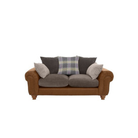 Alexander and James - Lincoln Small Scatter Back Sofa - Satchel Latte Wicker - Light Wood Legs